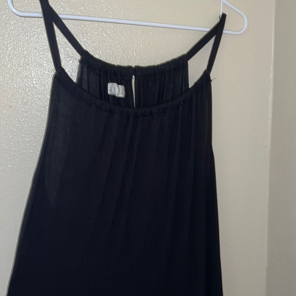 Full length black cotton dress perfect for summer